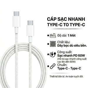 cáp sạc type c to type c