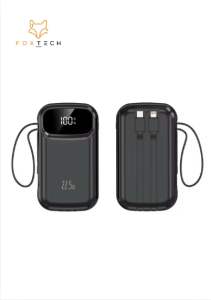 sạc dự phòng chính hãng foxtech màu đen 