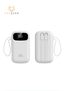 sạc dự phòng chính hãng foxtech màu trắng 
