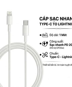 sạc type-c - lightning DP20w
