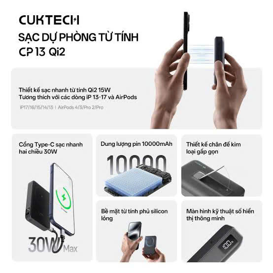 sạc dự phòng không dây bền bỉ